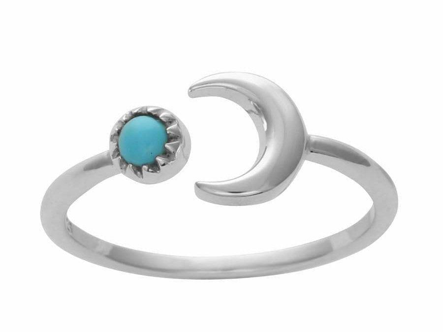 Turquoise store moon ring