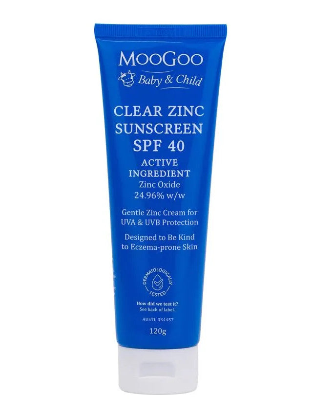 MooGoo - Clear Zinc Sunscreen SPF 40 Baby & Child MooGoo MooGoo, SPF 40, Sunscreen