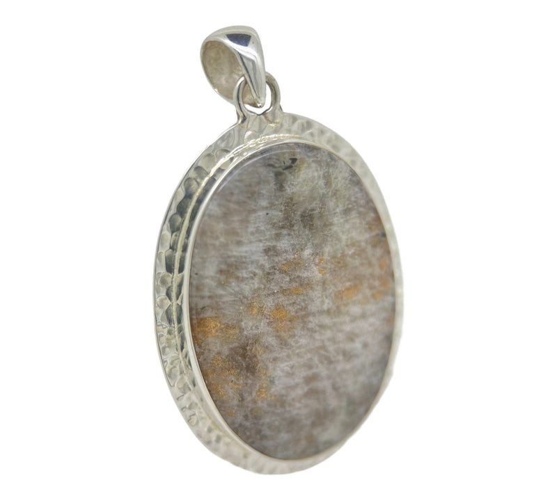 African Moonstone & Sunstone Pendant