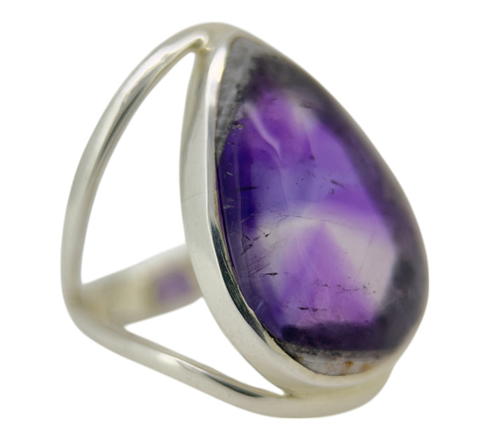 Amethyst With Hematoid Inc Ring