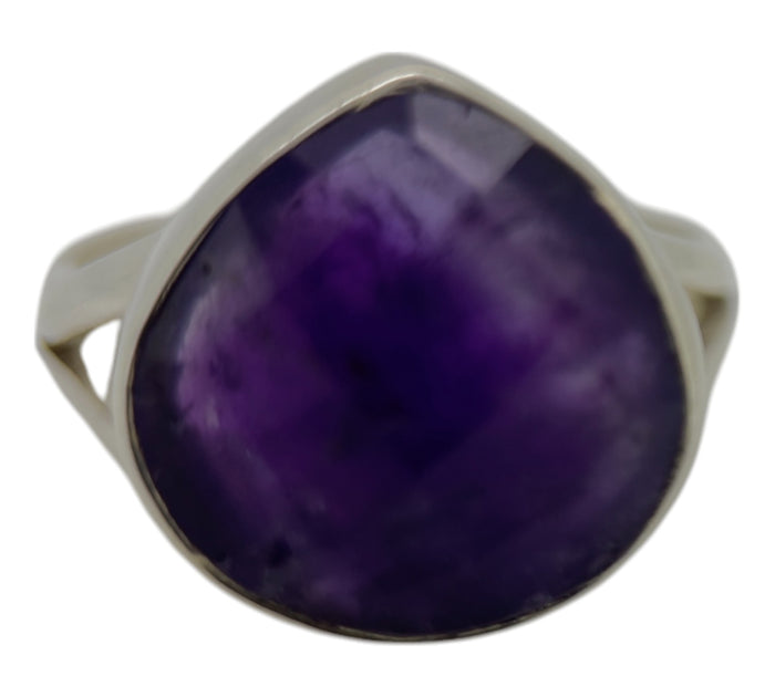 Amethyst With Hematoid Inc Ring