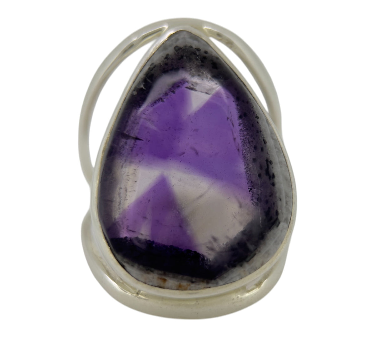 Amethyst With Hematoid Inc Ring