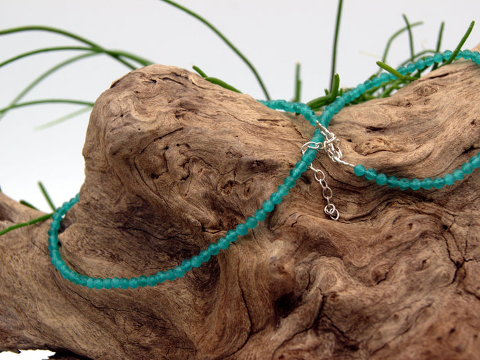 Apatite Beaded Necklace NaturesEmporium Apatite, Beaded Jewellery, Necklace, Sterling Silver, Sterling Silver Necklace