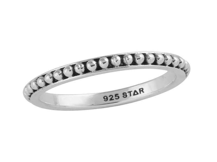 Beaded Stacker Ring Midsummer Star Midsummer Star, Sterling Silver, Sterling Silver Ring