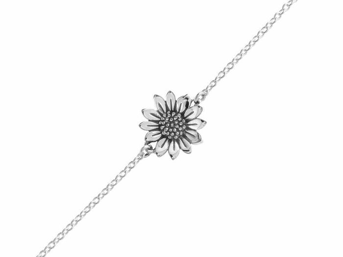 Blossoming Sunflower Bracelet Midsummer Star Midsummer Star, Sterling Silver, Sterling Silver Bracelet
