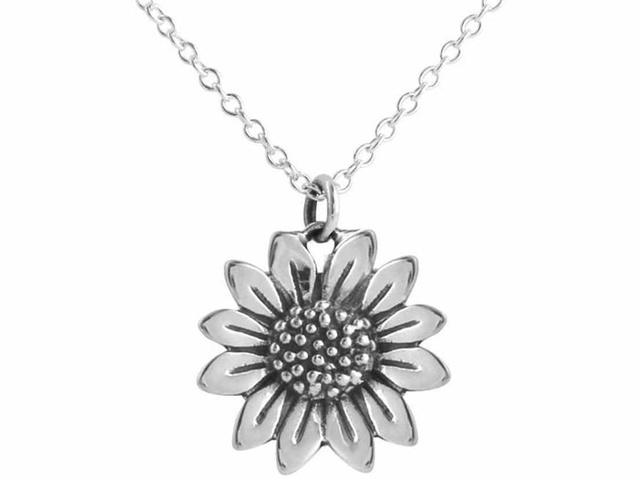 Blossoming Sunflower Necklace Midsummer Star Midsummer Star, Necklace, Sterling Silver