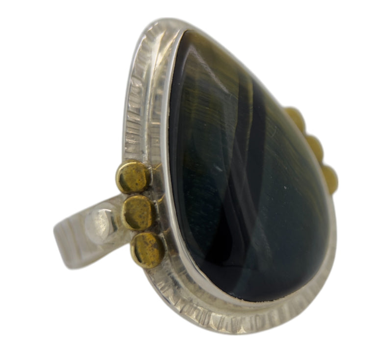 Blue Tiger's Eye Ring