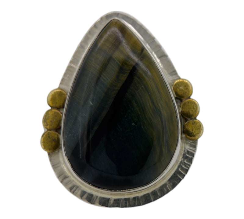 Blue Tiger's Eye Ring