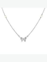 Butterfly Pearl Necklace Midsummer Star Midsummer Star, Sterling Silver, Sterling Silver Necklace