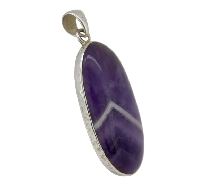 Chevron Amethyst Pendant