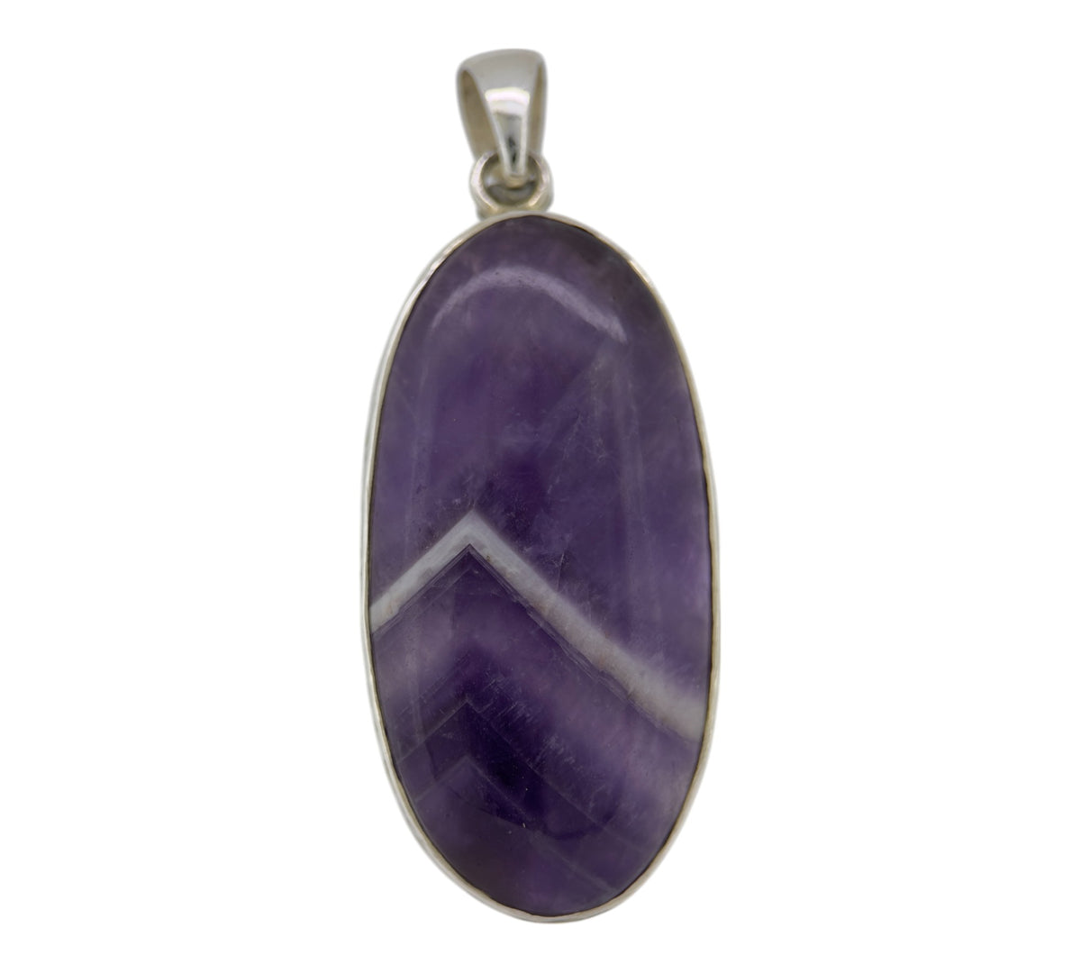 Chevron Amethyst Pendant