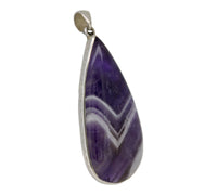 Chevron Amethyst Pendant