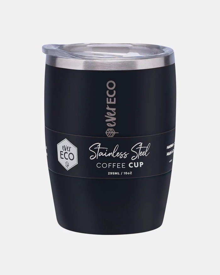 Ever Eco Insulated Coffee Cup Onyx - 295ml Ever Eco Coffee Cup, Drinkware, Ever Eco, Insulated Coffee Cup, Travel Cup
