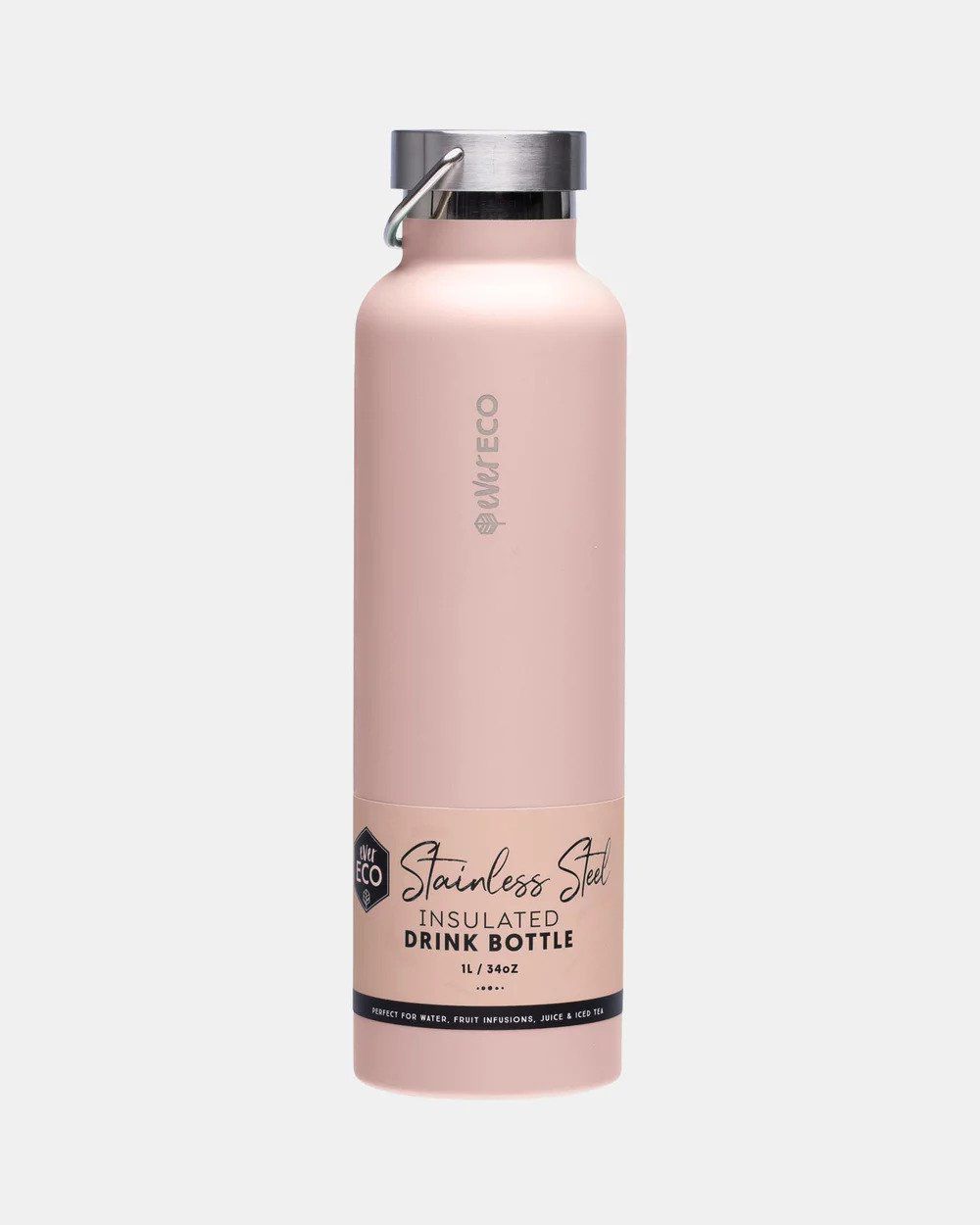 Ever Eco Insulated Drink Bottle Rose - 1L Ever Eco Drink Bottle, Drinkware, Ever Eco, Water Bottle