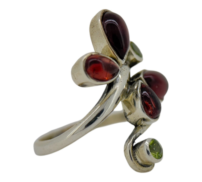 Garnet & Peridot Ring