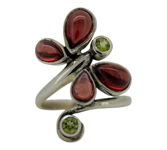 Garnet & Peridot Ring