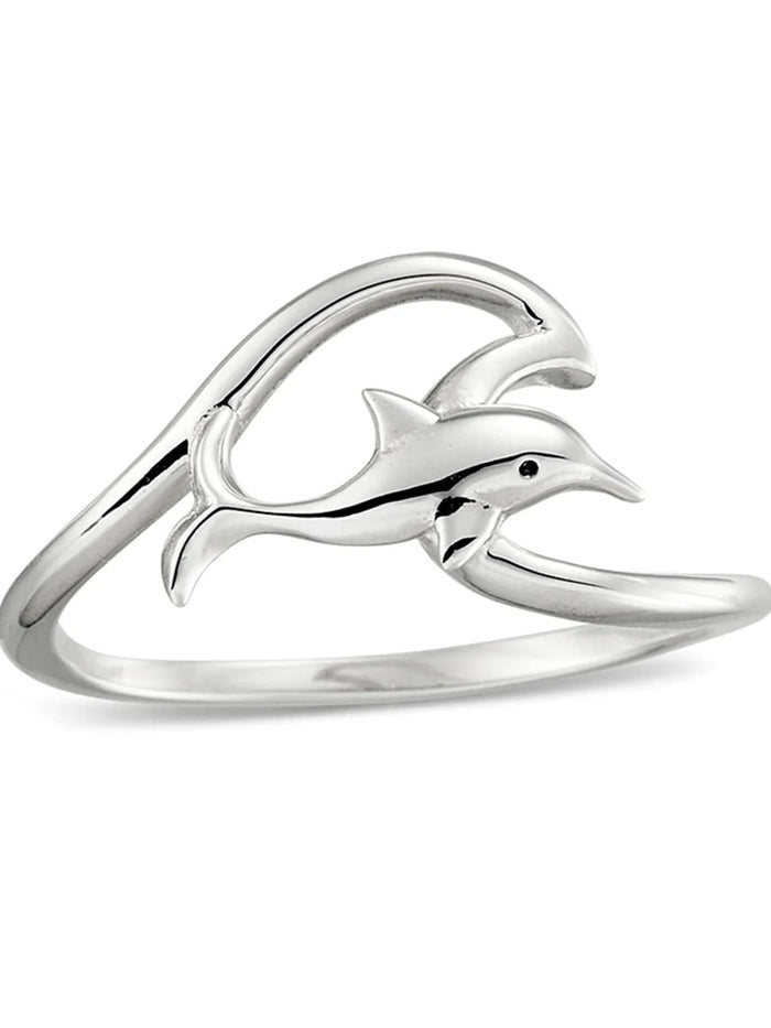 Gliding Dolphin Ring Midsummer Star Midsummer Star, Sterling Silver, Sterling Silver Ring