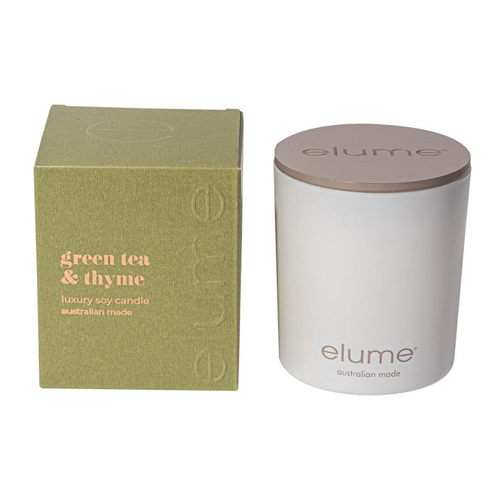 Green Tea & Thyme Soy Candles Elume Candles, Elume