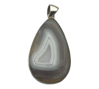 Grey Banded Agate Pendant