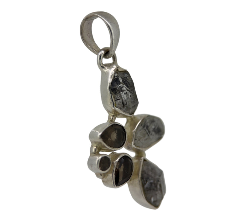 Herkimer And Smoky Quartz Pendant