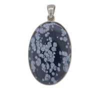 Snowflake Obsidian Pendant