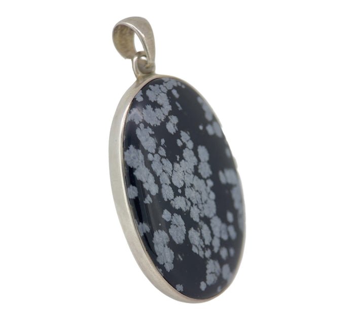 Snowflake Obsidian Pendant