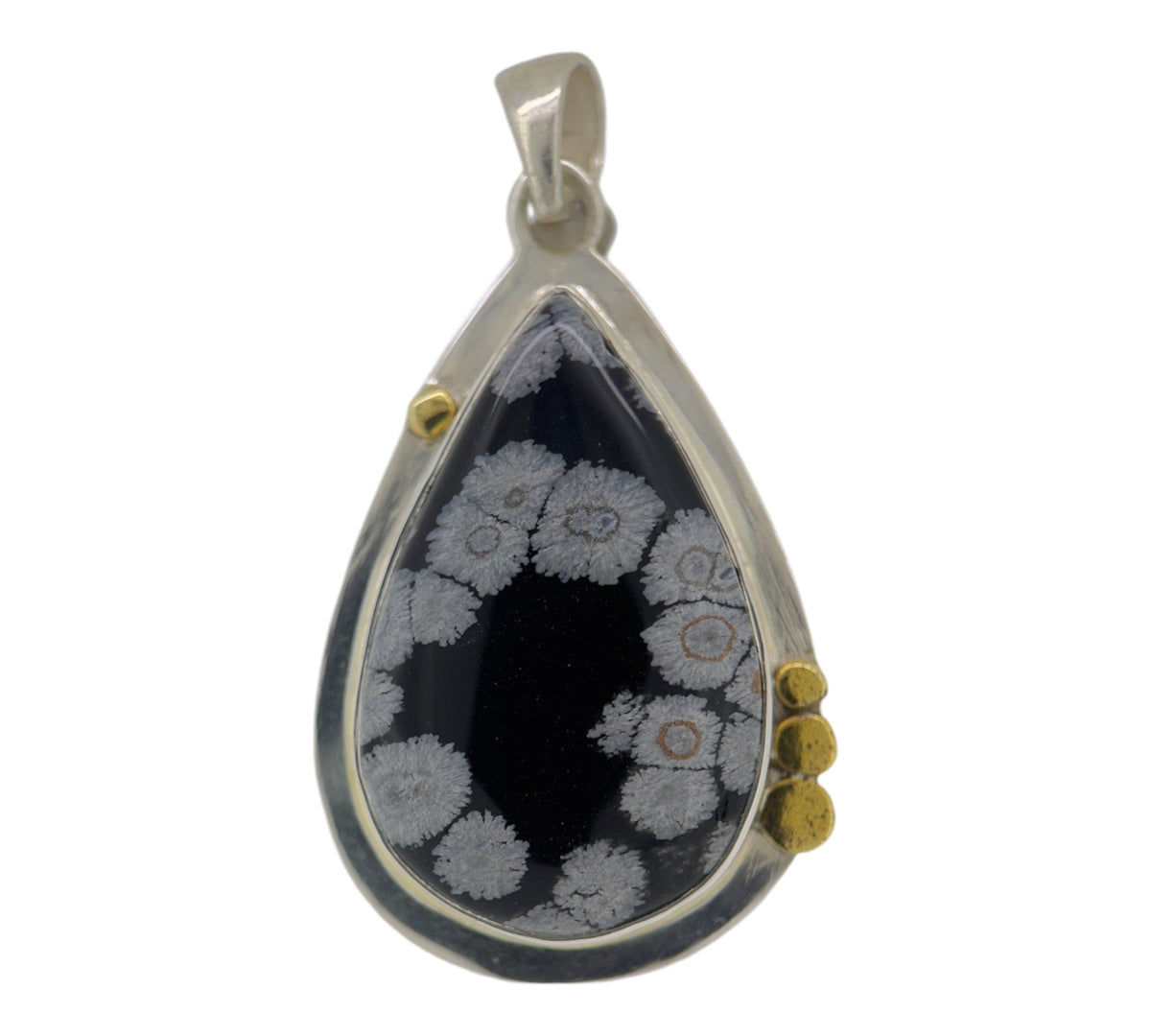 Snowflake Obsidian Pendant