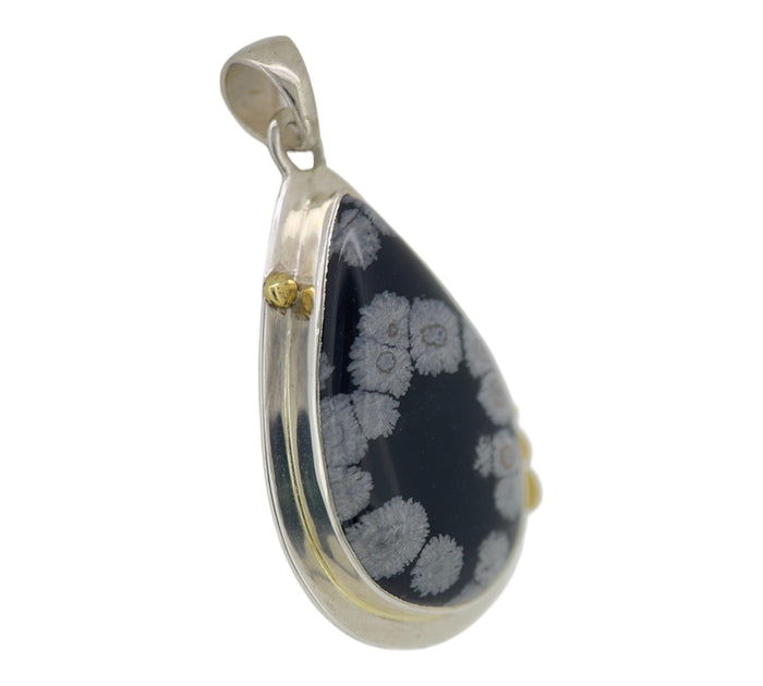 Snowflake Obsidian Pendant