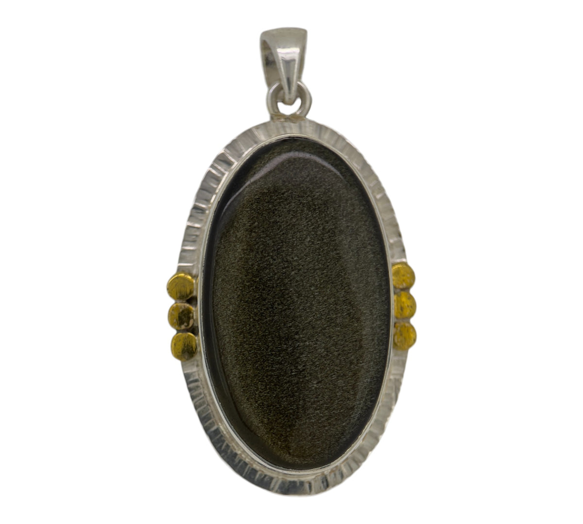 Gold Sheen Obsidian Pendant