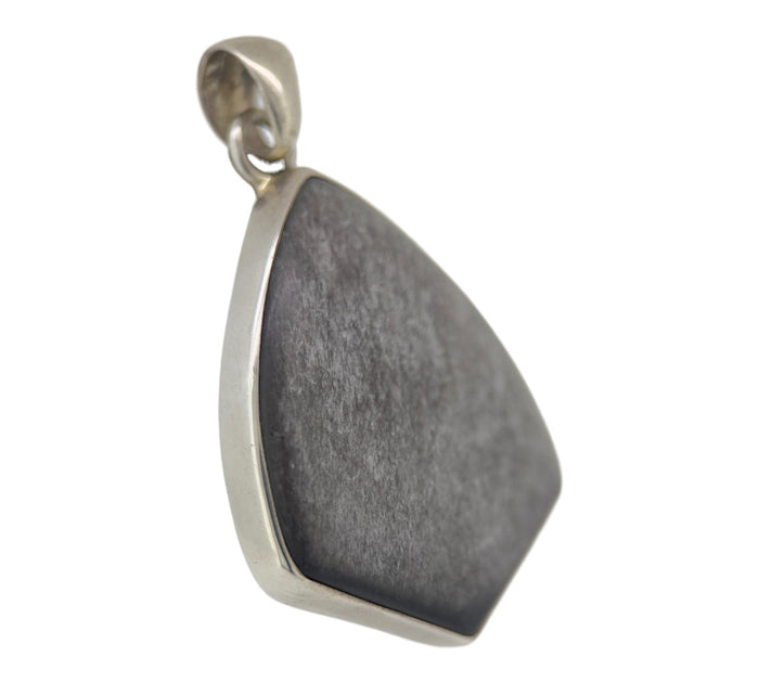 Silver Sheen Obsidian Pendant