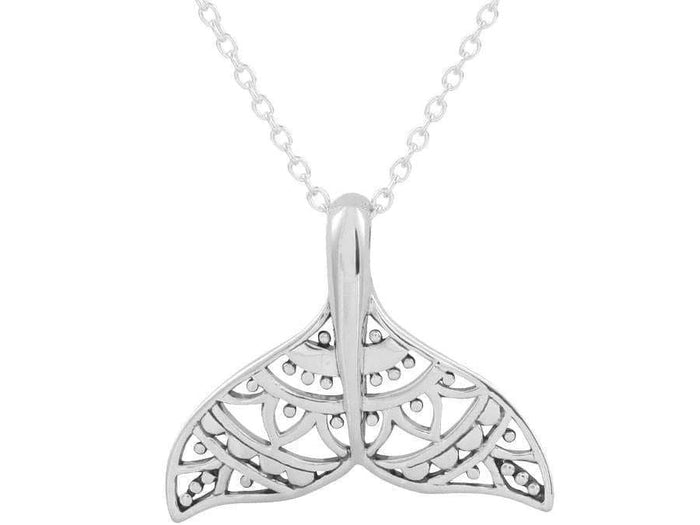 Mandala Dolphin Tail Necklace Midsummer Star Sterling Silver, Sterling Silver Necklace