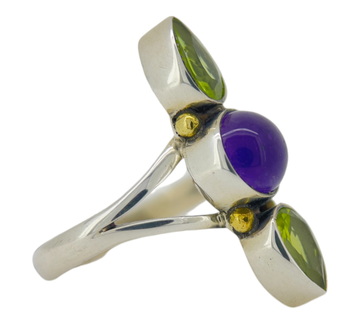 Peridot & Amethyst Ring