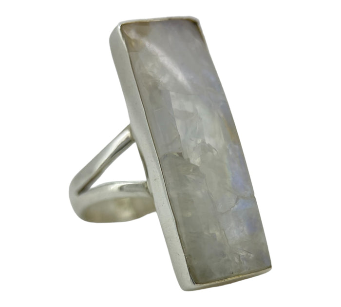 Rainbow Moonstone Ring