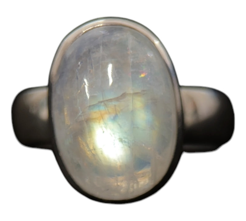 Rainbow Moonstone Ring