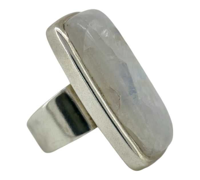 Rainbow Moonstone Ring