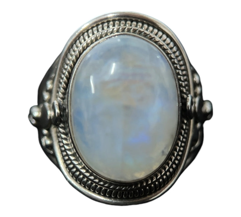 Rainbow Moonstone Ring