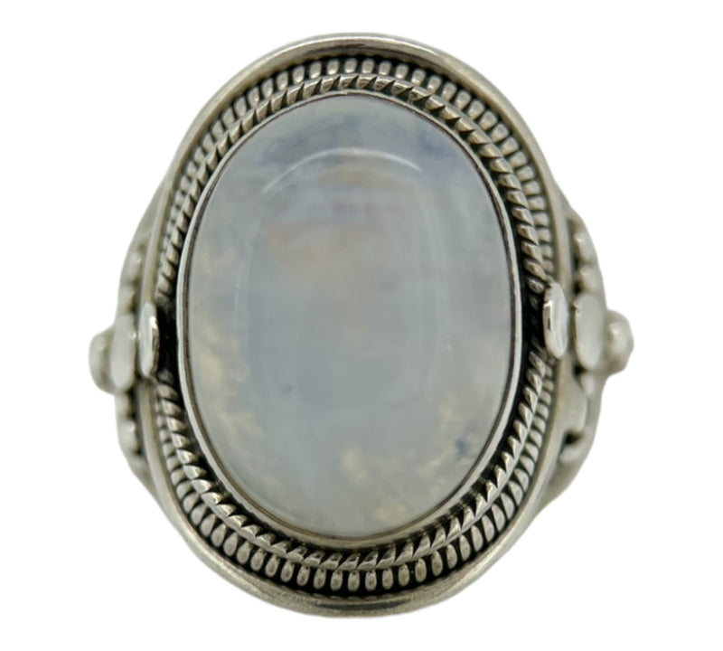 Rainbow Moonstone Ring