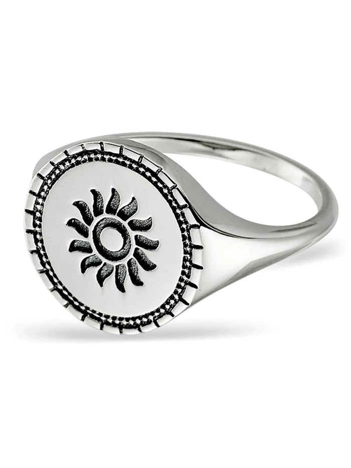 Solstice Signet Ring Midsummer Star Midsummer Star, Sterling Silver, Sterling Silver Ring