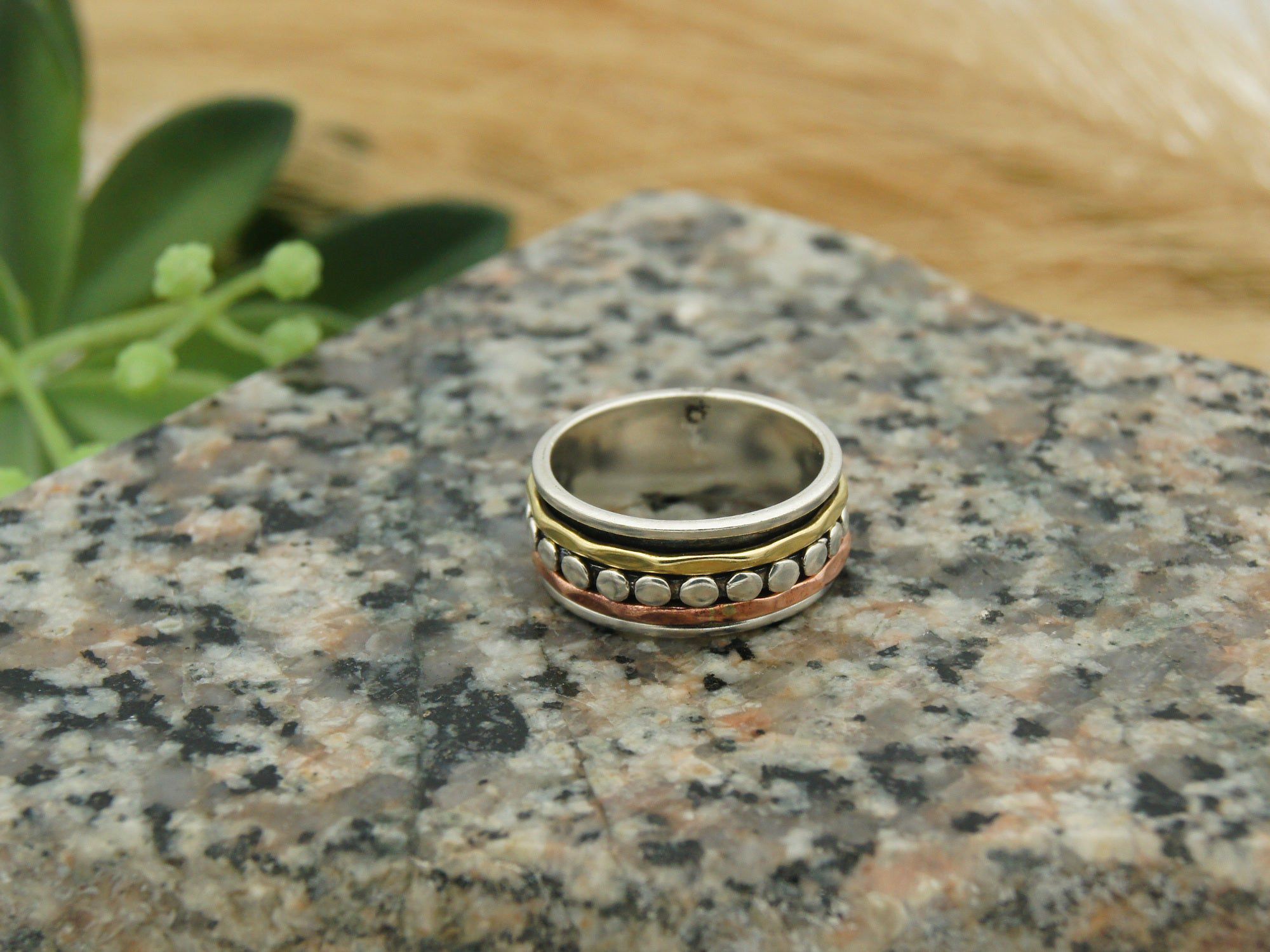 Spinner Ring ~ Sterling Silver, Copper and Bronze ~ MS026