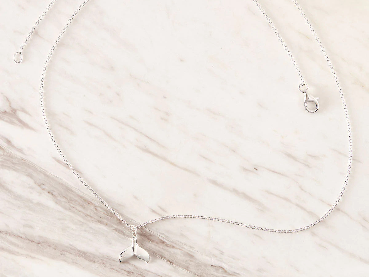 Avalon Whale Tail Necklace Midsummer Star Midsummer Star, Sterling Silver, Sterling Silver Necklace