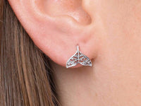 Mandala Dolphin Tail Stud Midsummer Star Earrings, Midsummer Star, Sterling Silver, Studs